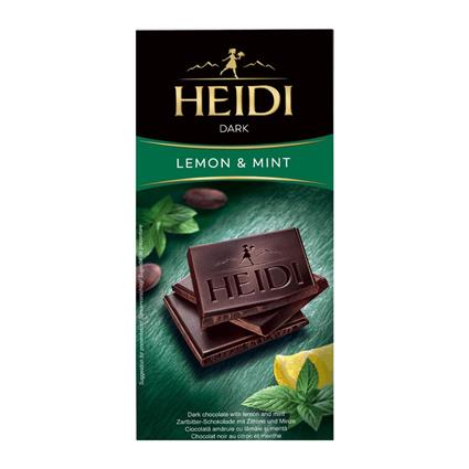 Heidi Dark Mint And Lemon Chocolate, 80G