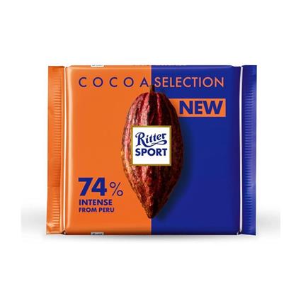 Ritter Sport 74% Intense Peru Choc 100G