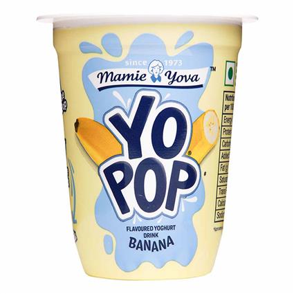 Mamie Yova Yo Pop Banana Yoghurt Drink, 125Ml Cup