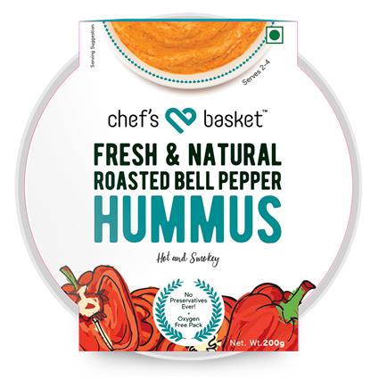 Roasted Bell Pepper Hummus - Chefs Basket