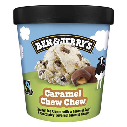 Ben & Jerrys Ice Cream Caramel Chew Chew 465Ml