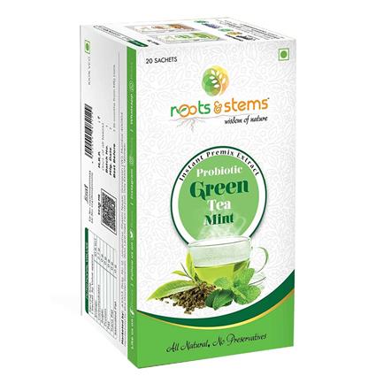 Roots & Stems Probtic Mint Green Tea ,60G
