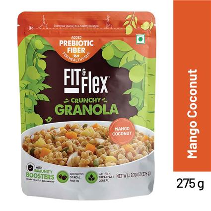 Fit & Flex Granola Mango Coconut, 275G Pouch