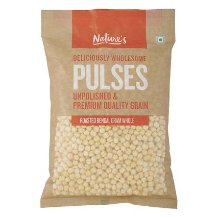 Natures Roasted Whole Bengal Gram Dal 500G Pouch