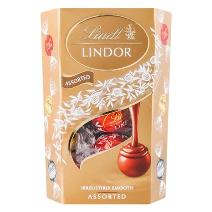 Lindt Lindor Chocolate With Creamy Filling Cornet Assorted 137G