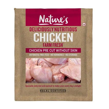 Natures  Chicken Pre Cut Without Skin 500G