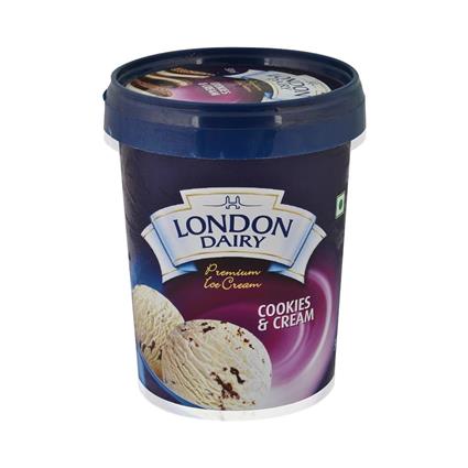 London Dairy Ice Cream Cookies Cream 500Ml Cup