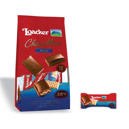 Loacker Choco Minis Classic Milk Chocolate ,102G