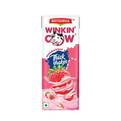 Britannia Winkin Cow Strawbericious Thick Milkshake 200Ml