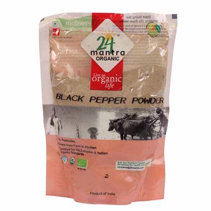 24 Mantra Black Pepper  Powder, 100G Pouch