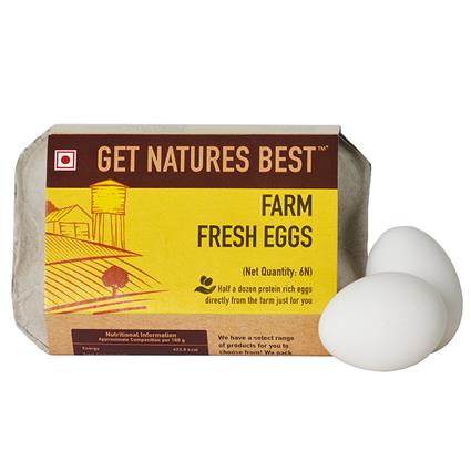 Natures Farm Fresh Eggs, 6Pcs Box