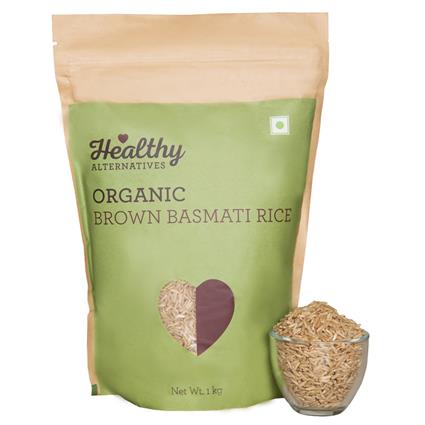 Healthy Alternatives Organic Brown Basmati Rice, 1Kg Pouch