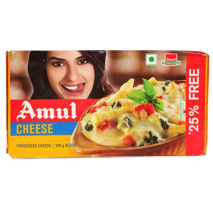 Amul Processed Cheese Block, 500G Carton