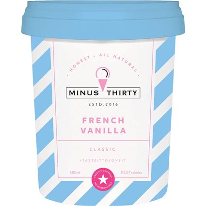 Minus 30 Ice Cream - French Vanilla Tub, 356 Ml