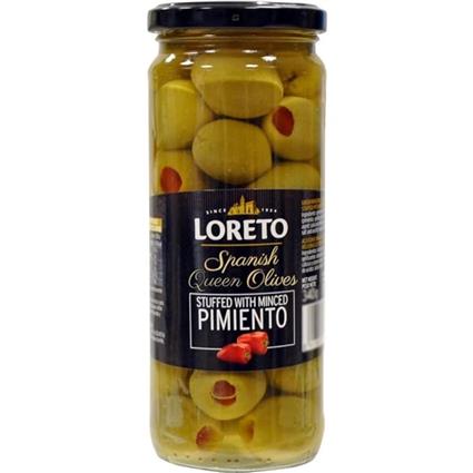 Loreto Pimiento Stuffedqueen Olives 340G