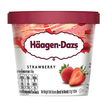 Haagen Dazs Strawberry Ice Cream, 100Ml Jar