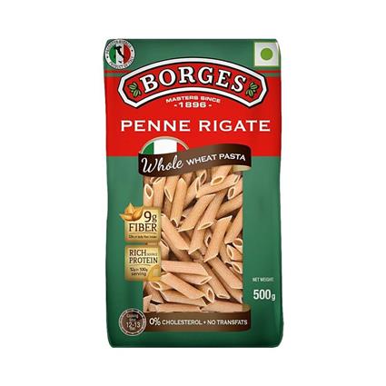 Borges Whole Wheat Penne Rigate 500G Pouch