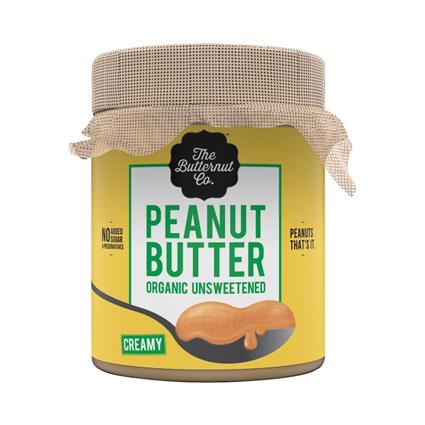 The Butternut Co. Organic Unsweetened Peanut Butter 200G Jar