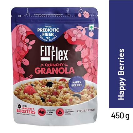Fit & Flex Granola Happy Berries, 450G Pouch