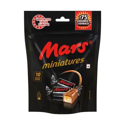Mars Caramel Nougat Miniature Chocolate 130G Pouch