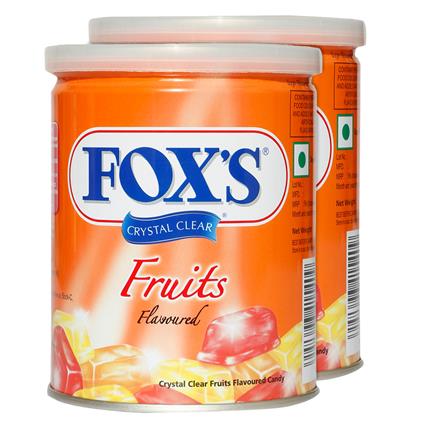 Foxs Crystal Clear Candy Fruits Flavored 180G Tin