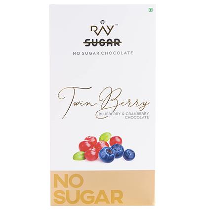 Ray No Sugar Blueberry And Cranberry Twin Berry Chocolate Bar 90G