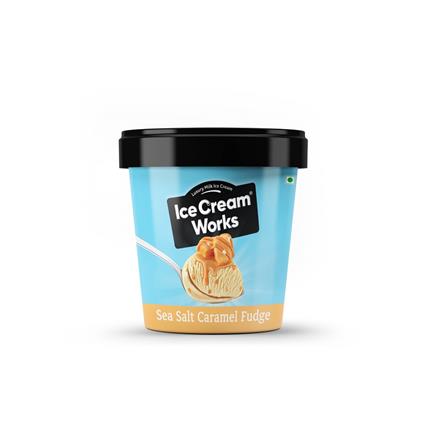 Ice Cream Works Sea Salt Caramel Fudge, 100Ml Tub
