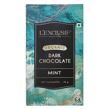 L Exclusif Organic Dark Chocolate Bar Mint 75 G
