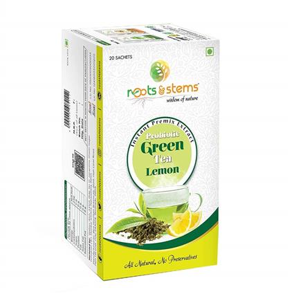 Roots & Stems Green Tea Lemon Ginger, 60G Box