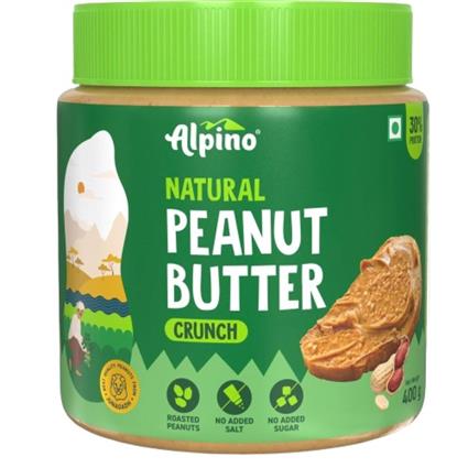 Alpino Natural Crunch Peanut Butter 400G Jar