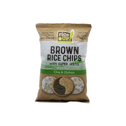 Riceup Hot Chia & Quinoa Vegan Brown Rice Chips 60G