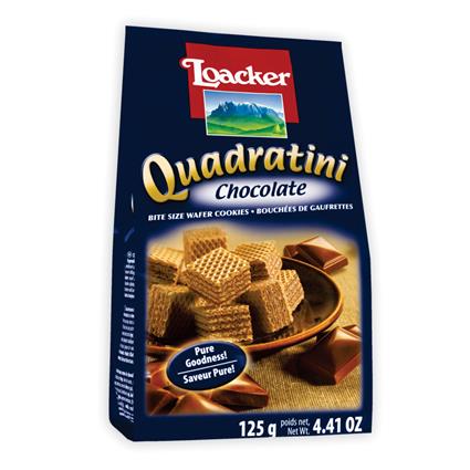 Loacker Quadratini Cream Kakao Wafer Biscuits ,125G