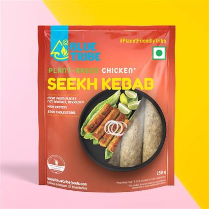 Blue Tribe Foods Seekh Kebab Plant Based Chicken 250G Pouch
