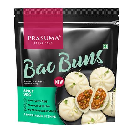 Prasuma Bao Buns Spicy Veg 300G Bag
