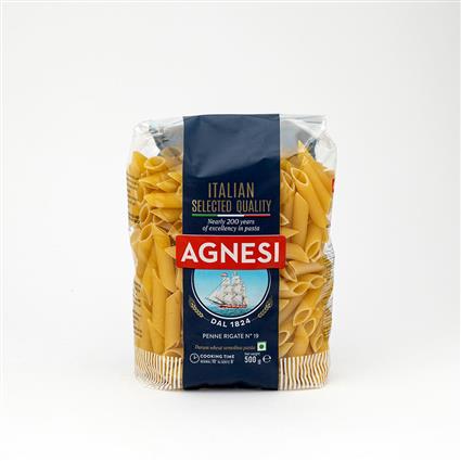 Agnesi Pasta Le Penne Rigate 500G Bottle