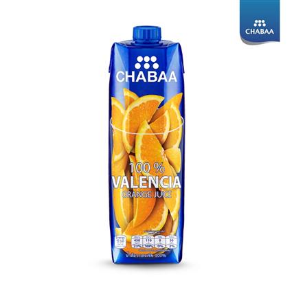 Chabaa 100% Valencia Orange Juice, 1L Tetra Pack