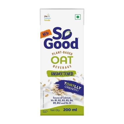 So Good Oat Beverage Unsweetened 200Ml