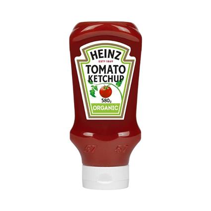 Heinz Organic Tomato Ketchup Top Down 580Ml Bottle