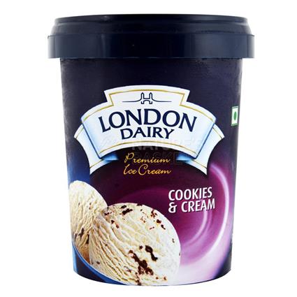 London Dairy Ice Cream Cookies Cream, 500Ml Cup