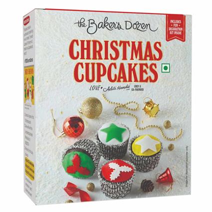 The Bakers Dozen Christmas Cupcakes Pack Of 4