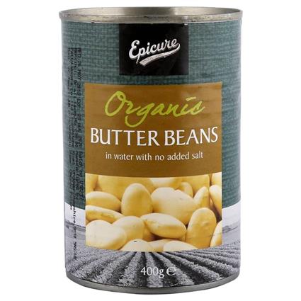 Epicure Organic Organic Butter Beans In Water 400G Tin