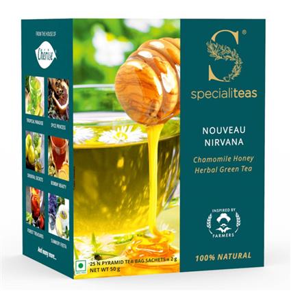 Cherise Specialiteas Nouveau Nirvana Chamomile Honey Herbal Green Tea 50GM