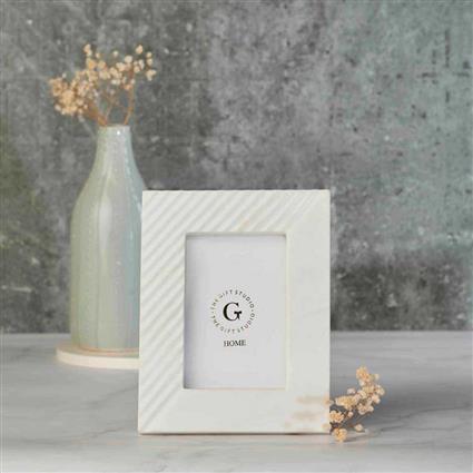 Classic White Marble Keepsake Frame