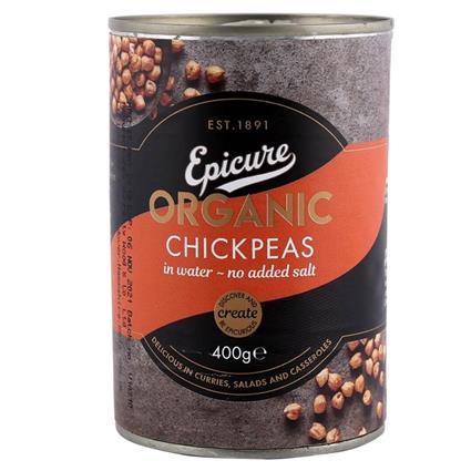 Epicure Organic Chickpeas In Water 400G Tin