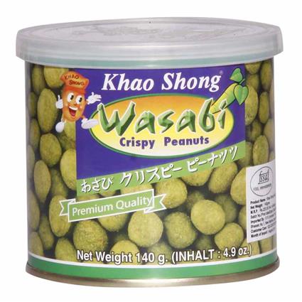 Khao Shong Coated Peanuts Wasabi Flavour, 140G 