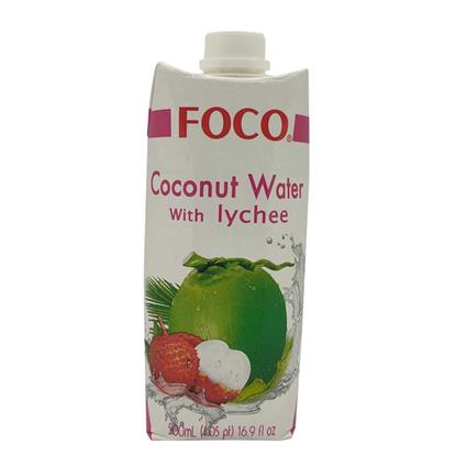 Foco Lychee Coconut Water, 500Ml Tetra Pack