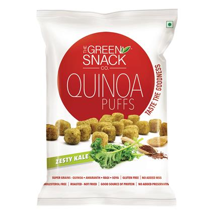 Green Snack Co. Zesty Kale Quinoa Puffs, 50G