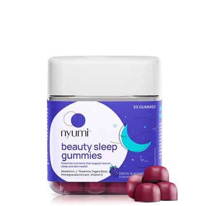 Nyumi Beauty Sleep Gummies For Restful Sleep & Relaxed Mind With MELATONIN, CHAMOMILE & L-THEANINE- 50 Gummies