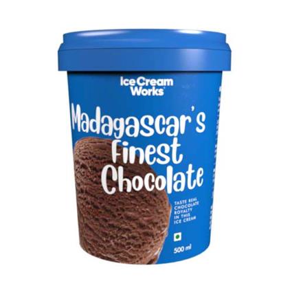 Ice Cream Works Madagascar Fine Chocolate 500Ml Tub