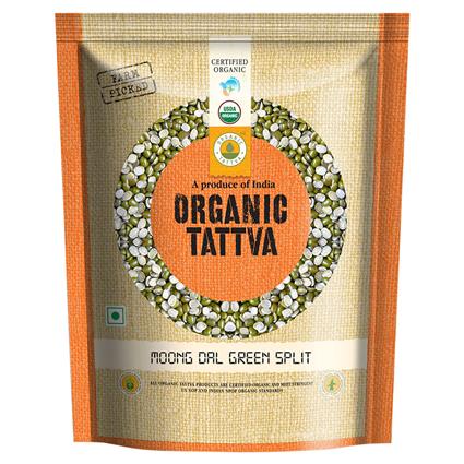 Organic Tattva Split Green Moong Dal, 500G Pouch